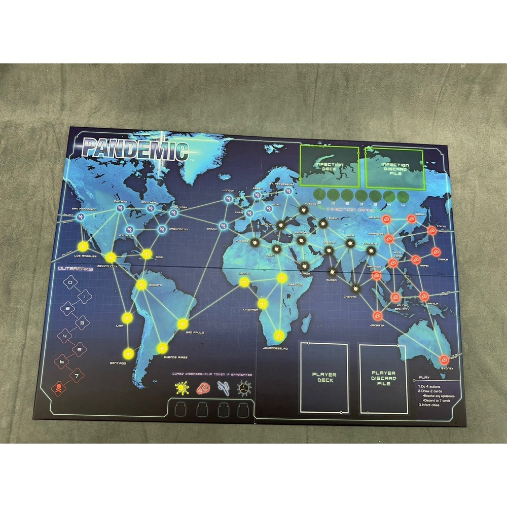 Pandemic Board Game Replacement Parts Piece Game Board 2013 Version